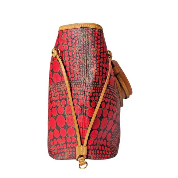 LOUIS VUITTON Neverfull Kusama MM Tote Waves Red Polka Dot Shoulder Bag LDT EDTN - Picture 8 of 16